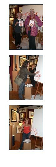 customers getting their hands on art